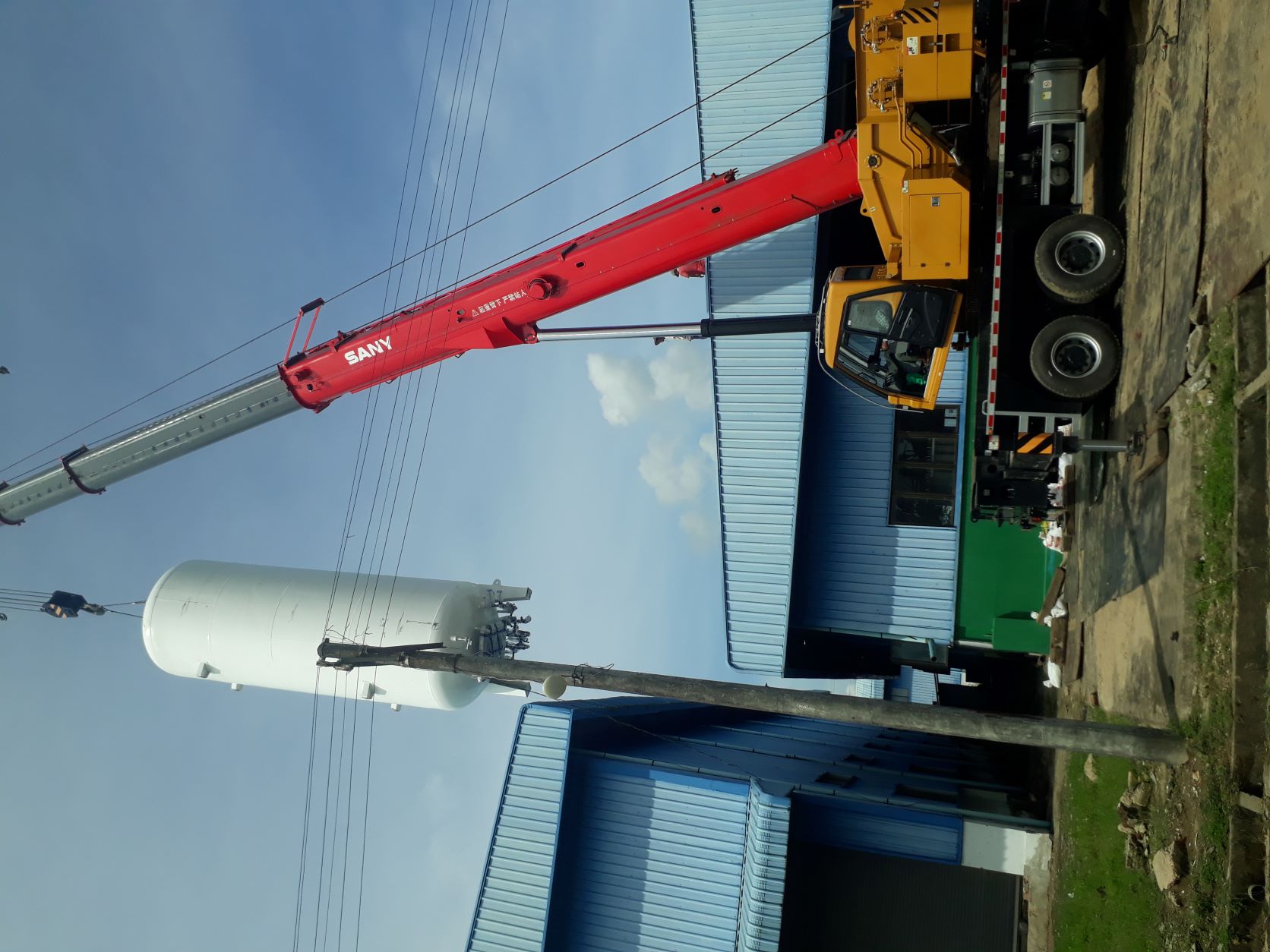 20m3 Liquid Oxygen Tank တပ်ဆင်နေပုံ